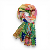 VC Artwork dog Cotton Blend Scarf