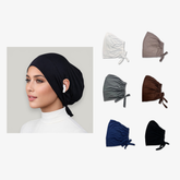 Ear Hole Recycled Bamboo Viscose Under Cap - Adjustable Tie-back