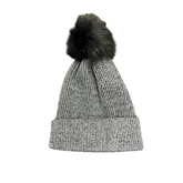 Glitter Pom Pom Beanie Hat
