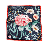 Botanic Floral Pattern Silk Touch Square Scarf