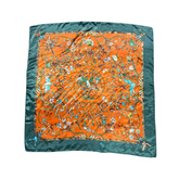 Bird Pattern Silk Touch Square Scarf