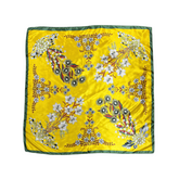 Multi-floral Pattern Silk Touch Square Scarf