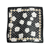 Rose Pattern Silk Touch Square Scarf