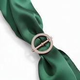 Round Diamond Scarf Buckle Ring