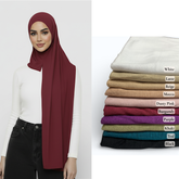 Plain Instant Jersey Hijab - 10 Colors