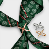 Cross Scarf Buckle Ring