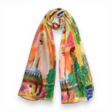 VC Artwork  dog Cotton Blend Scarf