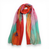 VC Abstract Painting Cotton Blend Scarf