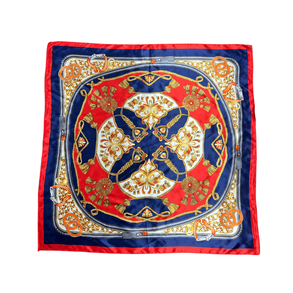 Bell Pattern Silk Touch Square Scarf