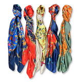 Bird Pattern Silk Touch Square Scarf