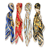 Golden Pattern Silk Touch Square Scarf
