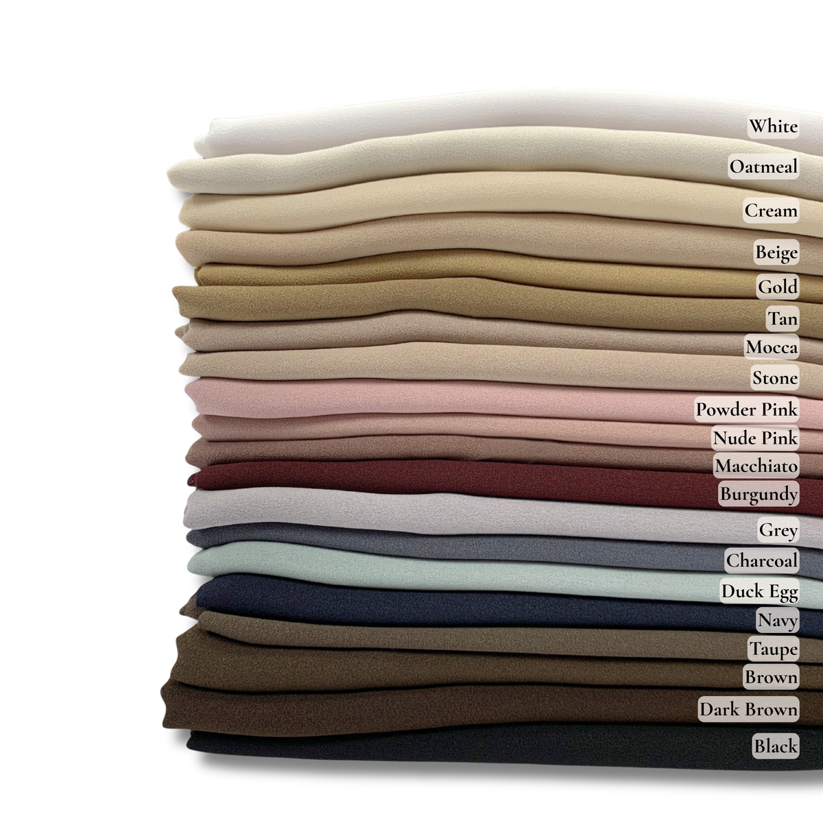 Stretchy Chiffon Plain Scarf - 20 Colors