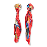 Wired Chain Pattern Silk Touch Square Scarf