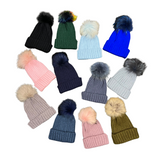 Plain Pom Pom Beanie Hat