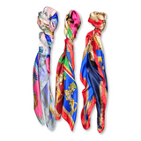 Armed Horse Pattern Silk Touch Square Scarf