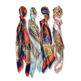 Bell Pattern Silk Touch Square Scarf