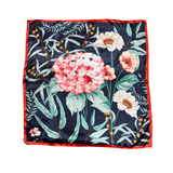 Botanic Floral Pattern Silk Touch Square Scarf
