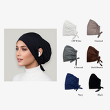 Ear Hole Recycled Bamboo Viscose Under Cap - Adjustable Tie-back