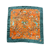 Bird Pattern Silk Touch Square Scarf