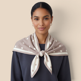 Polka Dot Reversible Triangle Wool Blend Scarf