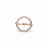 Round Diamond Scarf Buckle Ring