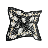 Rose Pattern Silk Touch Square Scarf