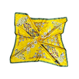 Multi-floral Pattern Silk Touch Square Scarf
