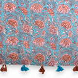 Lotus Floral Print Cotton Blend Scarf