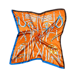 Belt Pattern Silk Touch Square Scarf