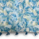 Feather Leaves Floral Print Cotton Blend Scarf