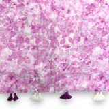 Sakura Floral Print Cotton Blend Scarf