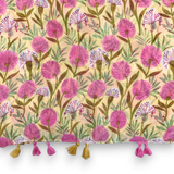 Geraniums Flower Print Cotton Blend Scarf