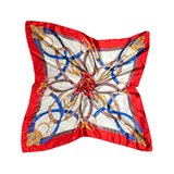 Wired Chain Pattern Silk Touch Square Scarf