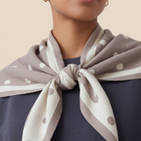 Polka Dot Reversible Triangle Wool Blend Scarf