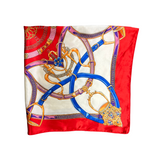 Wired Chain Pattern Silk Touch Square Scarf