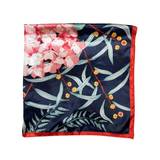 Botanic Floral Pattern Silk Touch Square Scarf