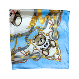 Bear Pattern Silk Touch Square Scarf