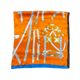 Belt Pattern Silk Touch Square Scarf