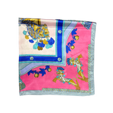 Armed Horse Pattern Silk Touch Square Scarf