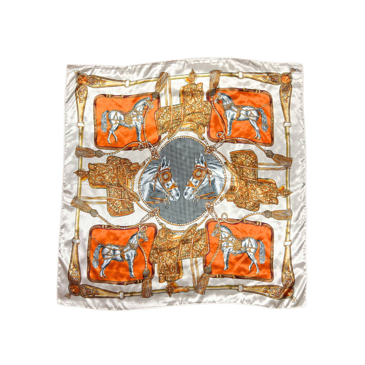 Horse Pattern Silk Touch Square Scarf