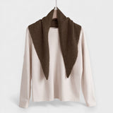 Plain Wool Blend Triangle Neck Scarf