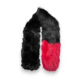 Fluffy Two Tone Faux Fur Winter Scarf
