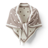 Polka Dot Reversible Triangle Wool Blend Scarf