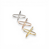 Cross Scarf Buckle Ring