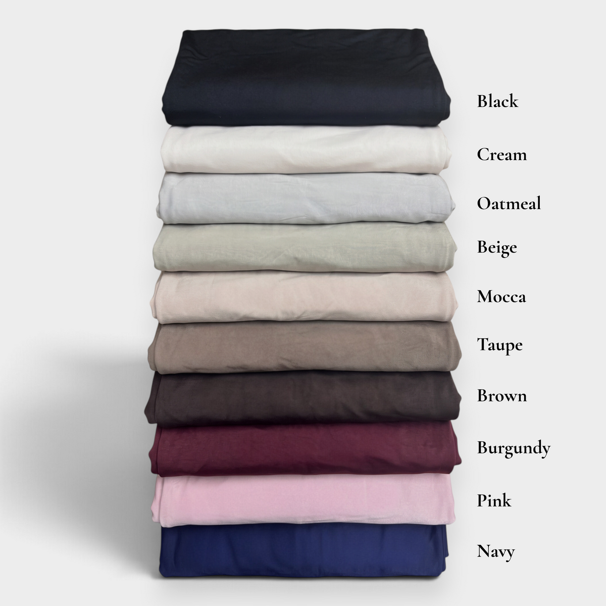 Liquid Jersey Stretchy Plain Scarf - 10 Colors
