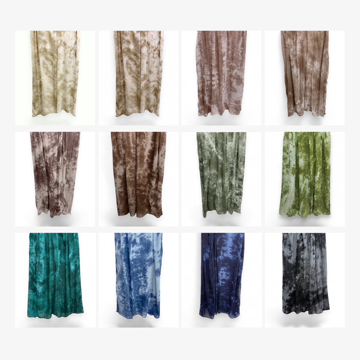 Pure Modal Tie Dye Print Scarf - 12 Colors