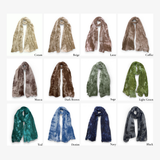 Pure Modal Tie Dye Print Scarf - 12 Colors