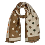 Stars Print Reversible Winter Scarf