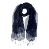 Double Layer Organza Silk Plain Scarf - 19 Colours
