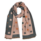 Stars Print Reversible Winter Scarf